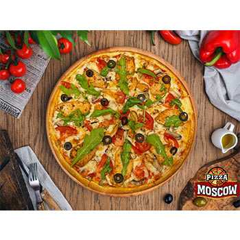 Пицца Цезарь с рукколой Pizza Moscow