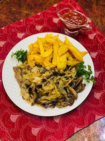 Куриные желудочки с рисом Кафе Мангал