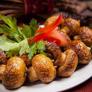 Шампиньоны на углях PLOV Lounge & Banquet Hall
